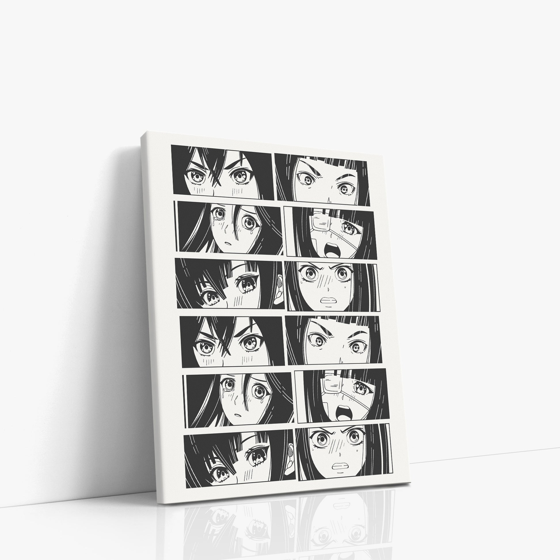 Six Moods, 30x40cm Satin Canvas Poster Left Angle