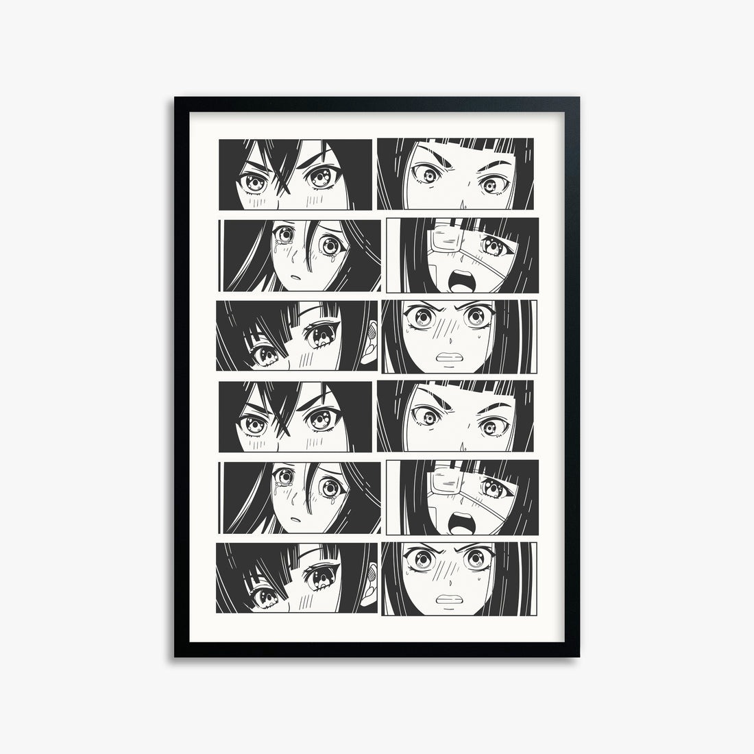 Six Moods, 50x70cm Framed Poster With Black Frame