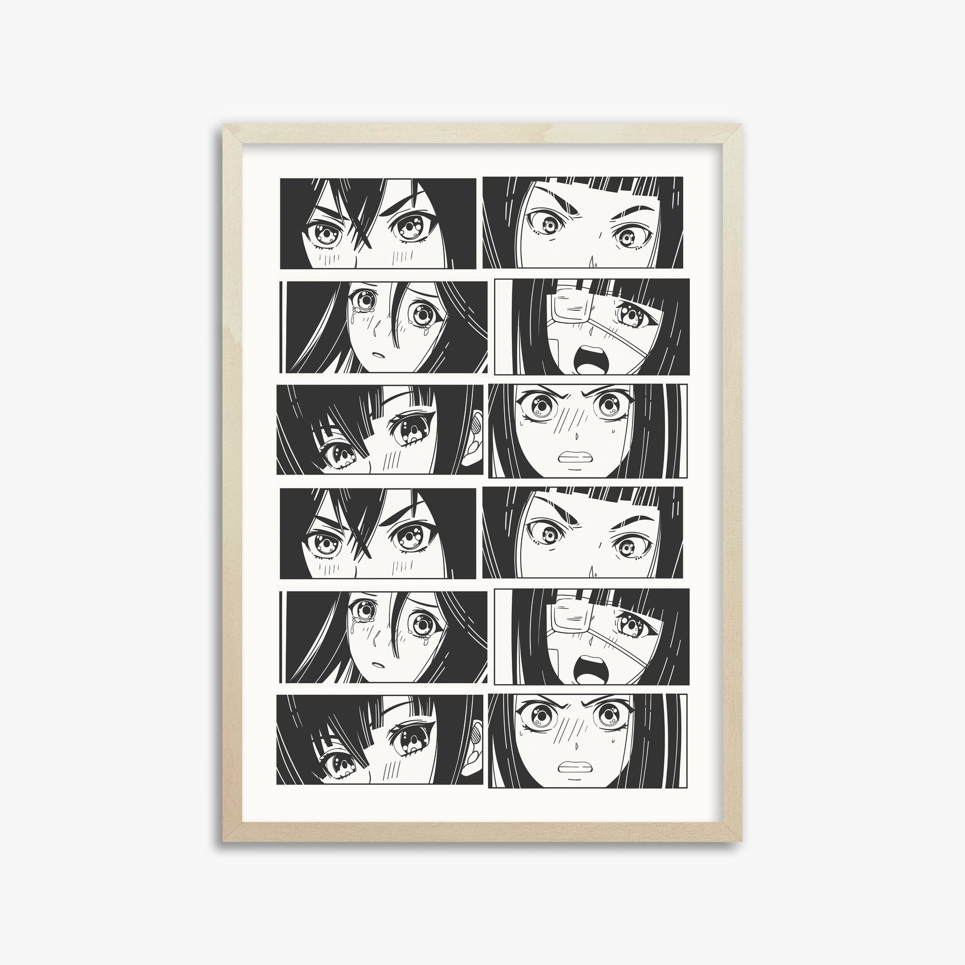 Six Moods, 50x70cm Framed Poster With Lime Wood Frame