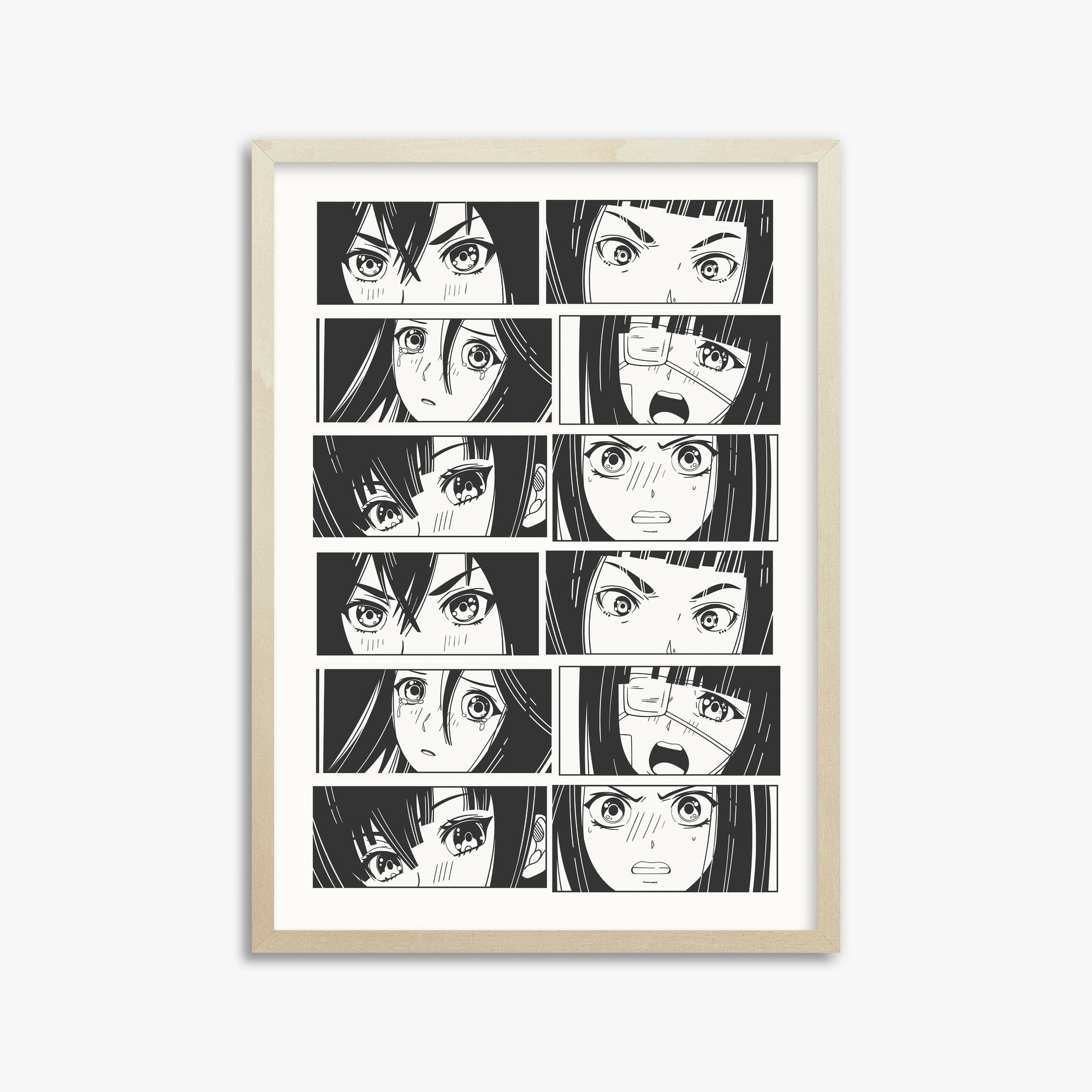 Six Moods, 50x70cm Framed Poster With Lime Wood Frame