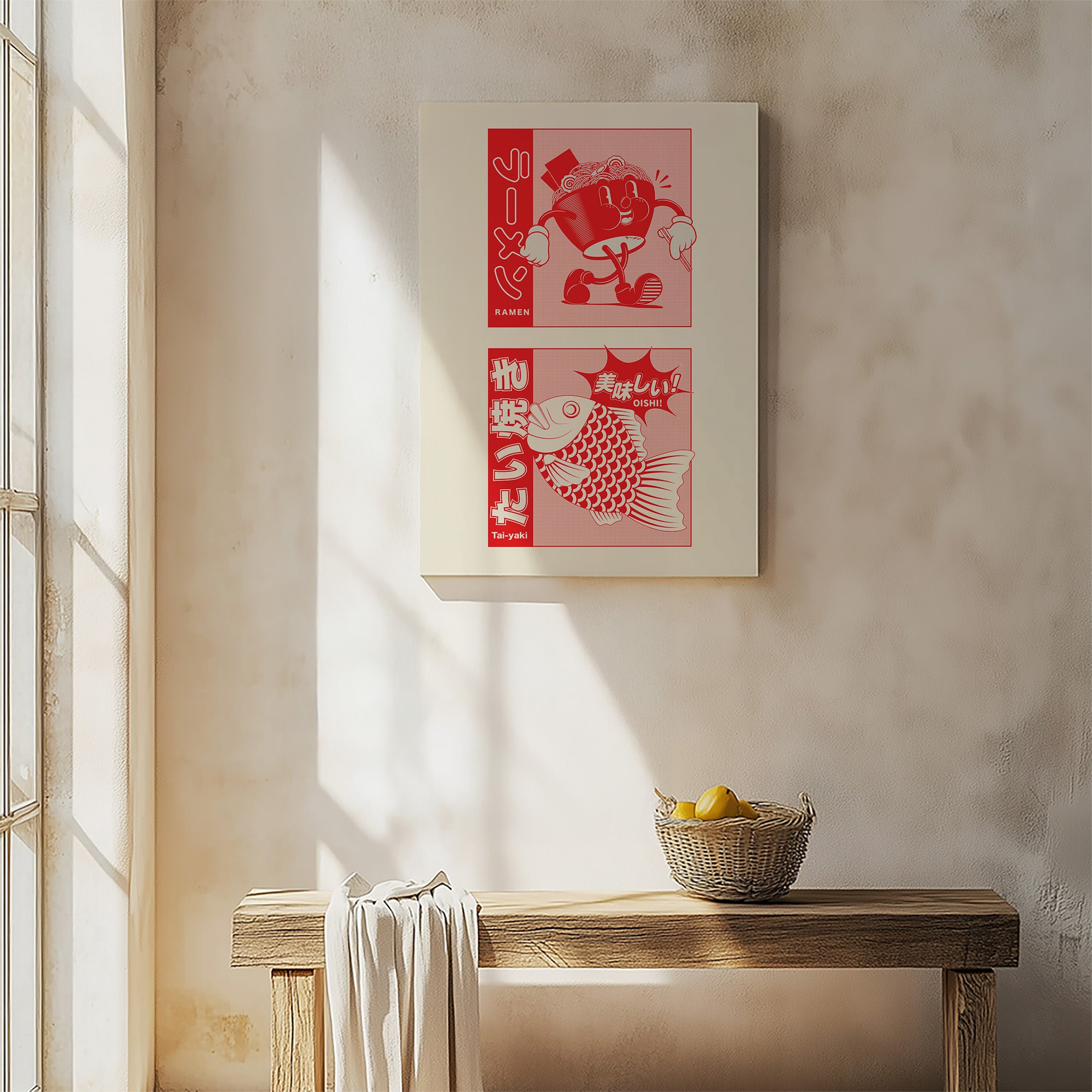 Taiyaki & Ramen – Japanese Street Food Retro Pop Art Print
